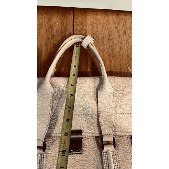 3.1 Phillip Lim Pashli Blush Zipper Leather Tote Satchel Crossbody Beautiful - Picture 10 of 14